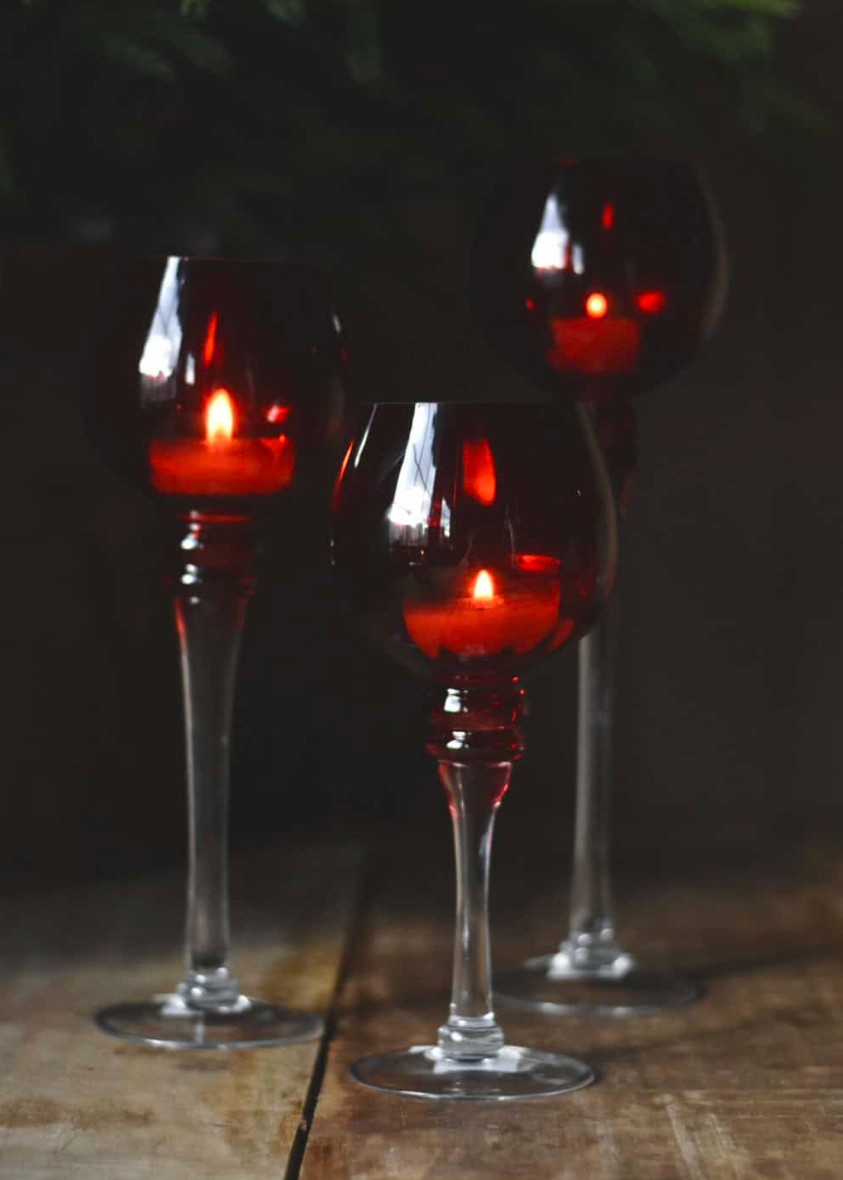 Lysglass rød