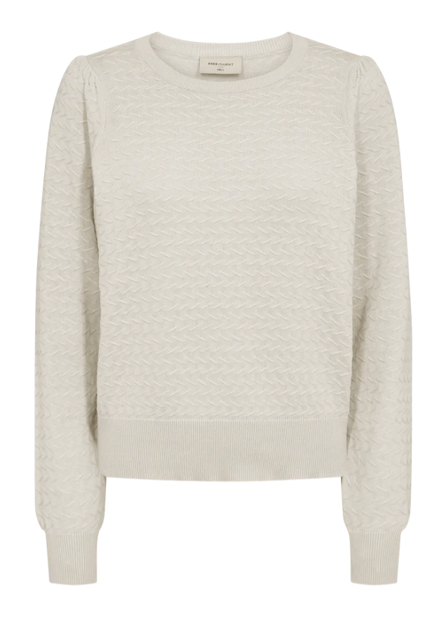 Beige langermet genser