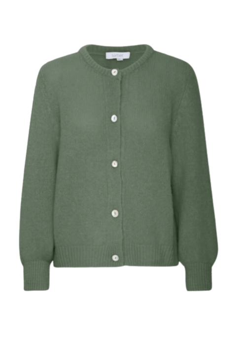 Grønn strikket cardigan