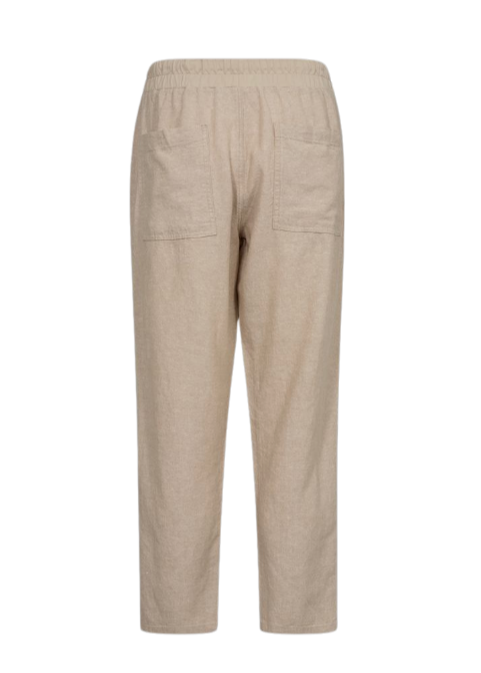 Beige linbukse