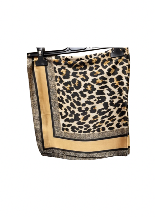 Silkeskjerf med leopardmønster