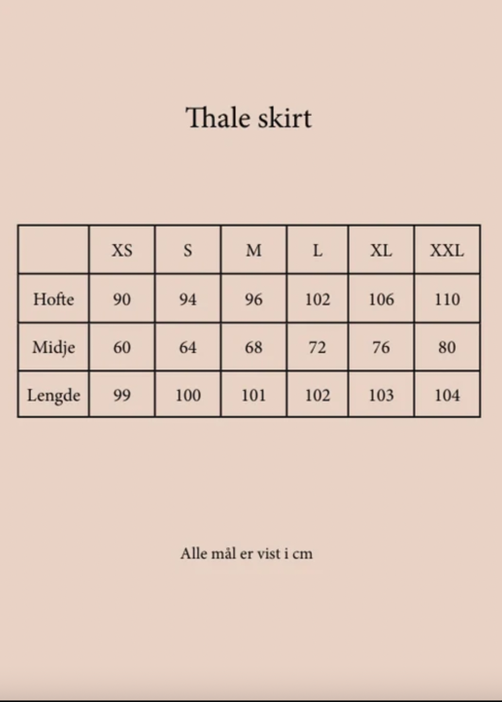 Størrelsesguide