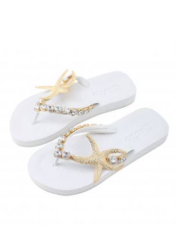 Hvite flip flops
