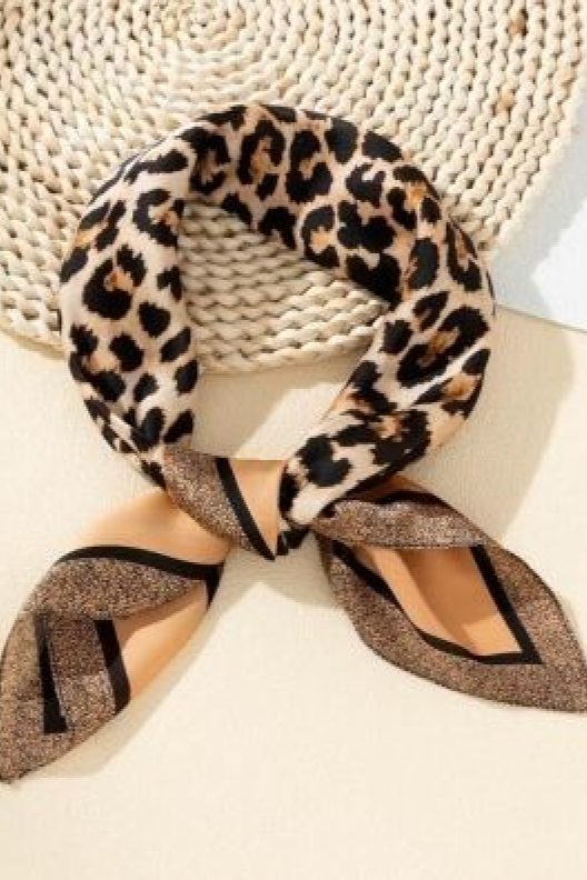 Bandana med leopardmønster