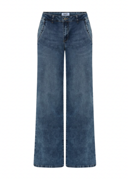 Jeans med skrå lommer
