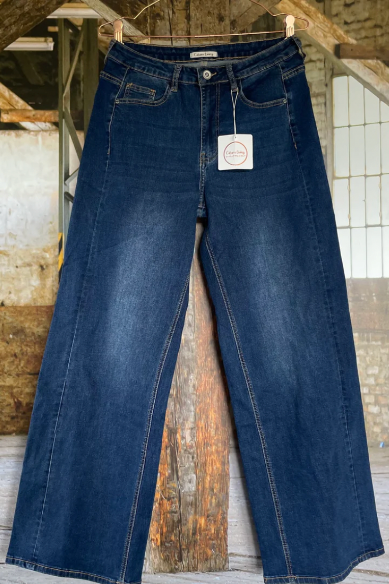 Tøffe jeans med rette vide ben
