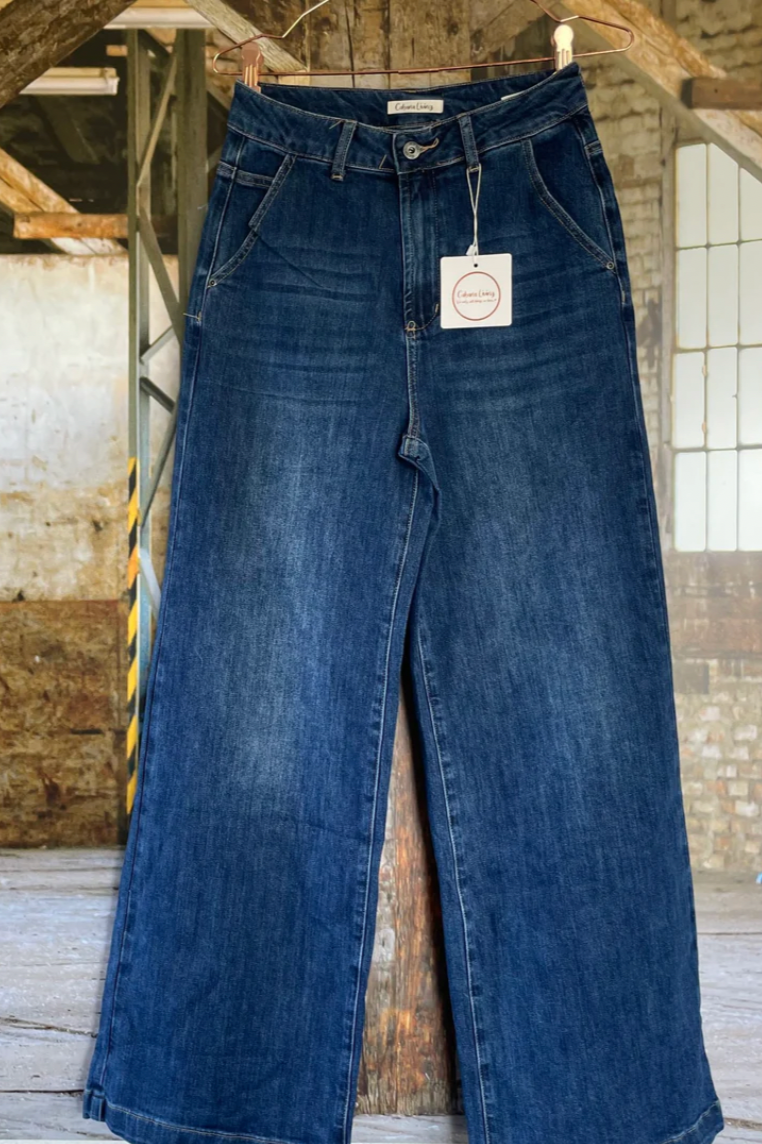 Jeans med vide ben