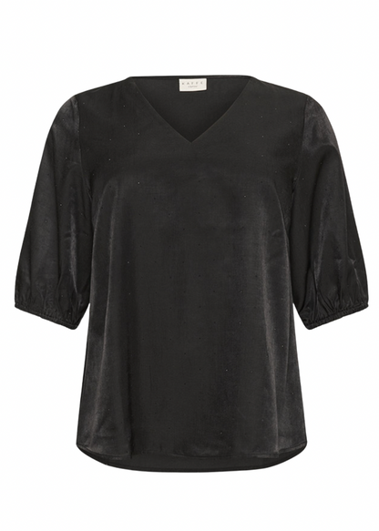 Svart bluse med v-hals