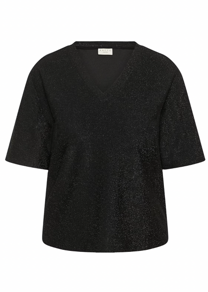 Svart glitrende topp