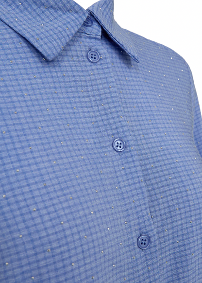 Blå skjorte med strass