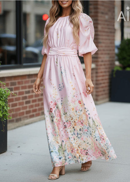 Abina albus satin dress