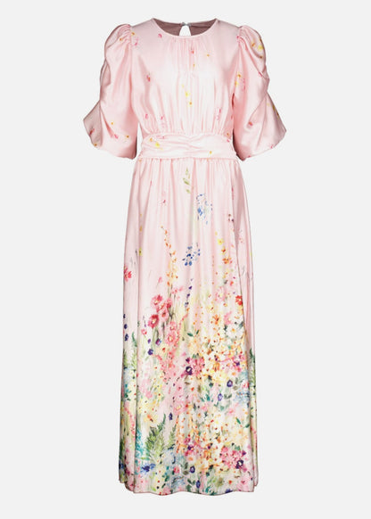 Abina albus satin dress