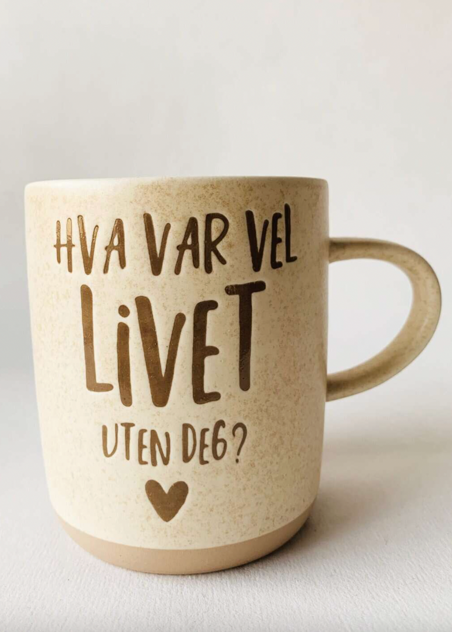 Krus med tekst