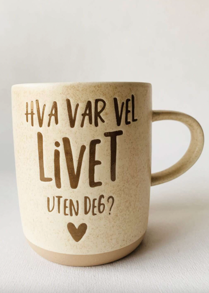 Krus med tekst