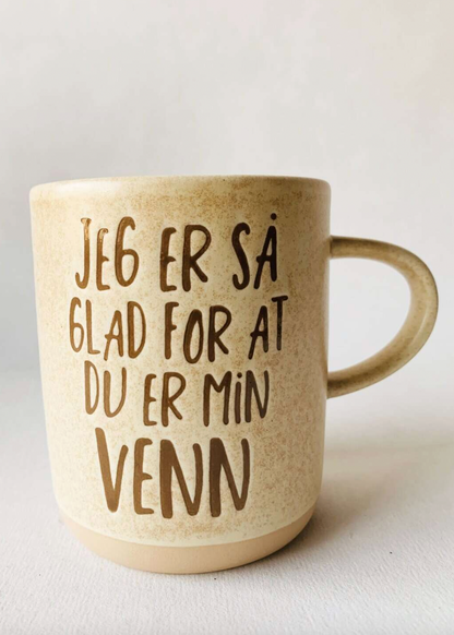 Krus med tekst