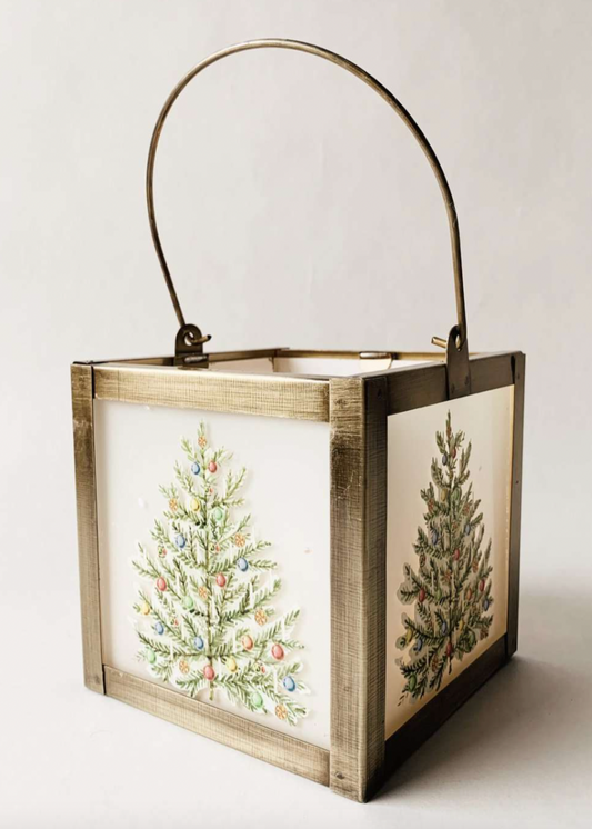 Lykt med juletre