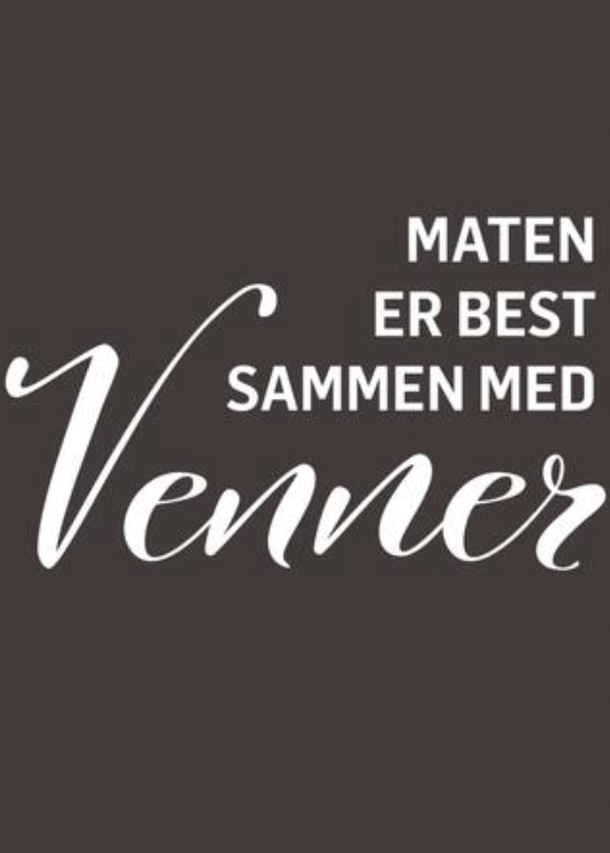 Serviett med tekst