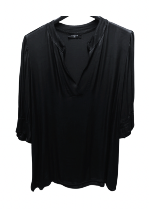 Svart bluse med v-hals