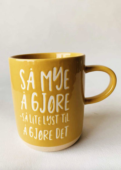 Krus med tekst