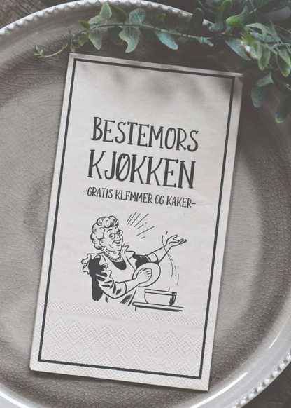 serviett med tekst