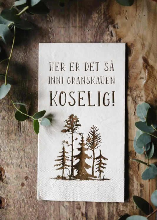serviett med tekst