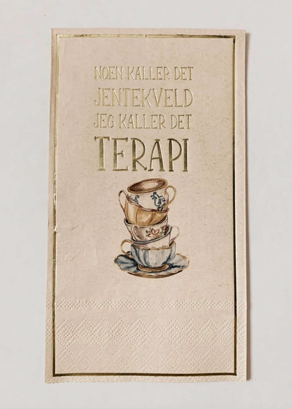 serviett med tekst