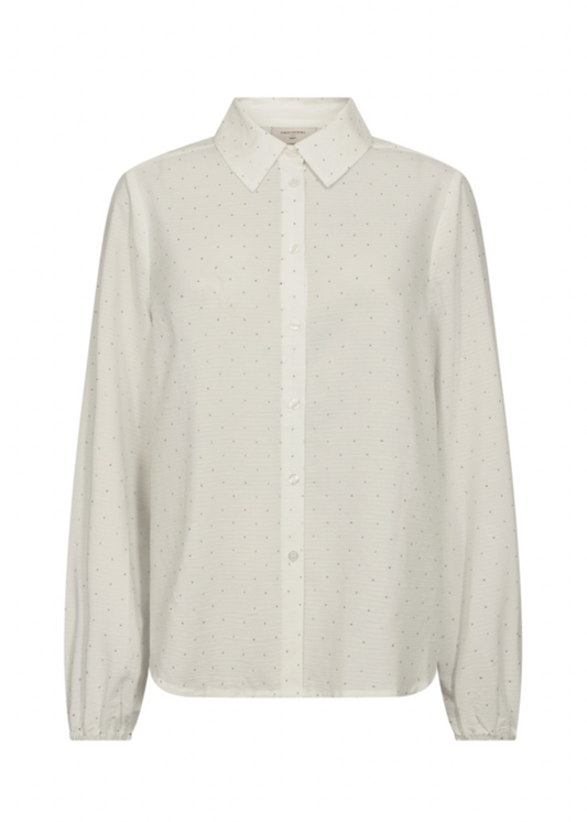 Hvit skjorte med glitrende strass