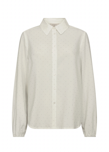 Hvit skjorte med glitrende strass