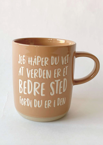 Krus med tekst