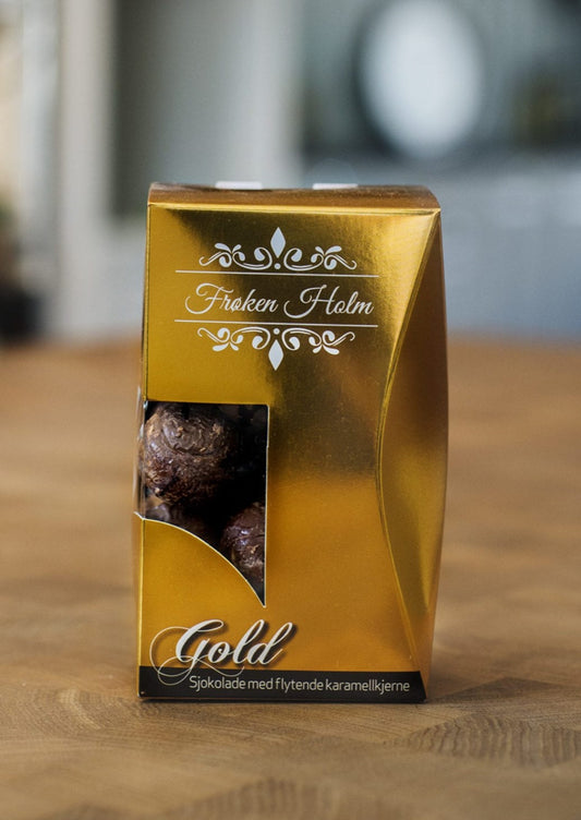 Sjokolade med flytende karamellkjerne